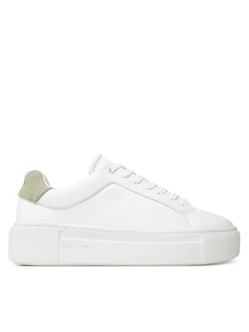 Calvin Klein Snīkeri Calvin Klein Ff Cupsole Lace Up Lth HW0HW02570 Balts