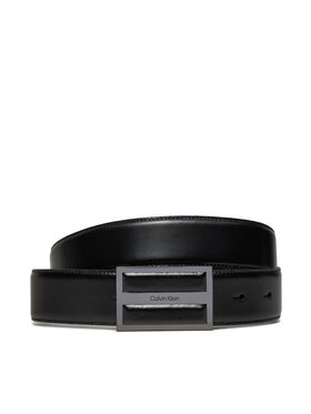 Calvin Klein Pasek Męski Calvin Klein Leather Inlay Plaque 35mm K50K511956 Czarny
