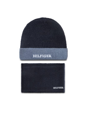 Tommy Hilfiger Set čepice a tunelová šála Tommy Hilfiger AU0AU01938 Tmavomodrá