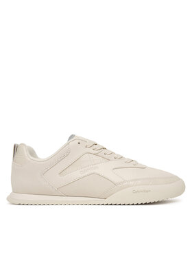 Calvin Klein Snīkeri Calvin Klein Low Pro Runner Laceup Lth Croco HW0HW03244 Krēmkrāsas