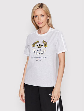 adidas adidas Футболка Graphic HL6554 Сірий Loose Fit