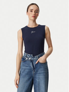 Guess Guess Top W6YP17 K3881 Azul marino Regular Fit
