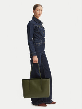 Calvin Klein Handtasche Calvin Klein Foil Logo Tote W/Pouch LV04F3274G Grün