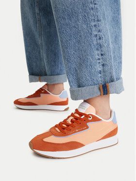Tommy Hilfiger Sportcipők Tommy Hilfiger Th Retro Runner Mix FW0FW09410 Narancssárga