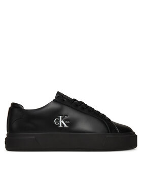 Calvin Klein Snīkeri Calvin Klein Basket Cupsole Laceup Lth Ml YW0YW01945 Melns