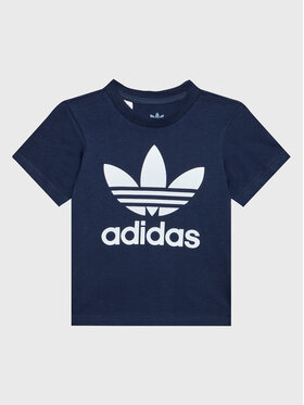 adidas adidas Футболка Trefoil Tee HK7503 Cиній Regular Fit