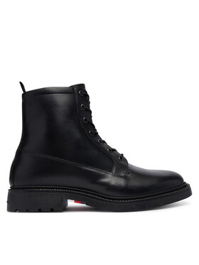 Tommy Hilfiger Bakancs Tommy Hilfiger Corporate Casual Lth Boot FM0FM06174 Fekete