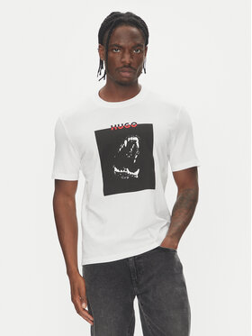 HUGO HUGO Футболка Dobero 50542734 Білий Regular Fit