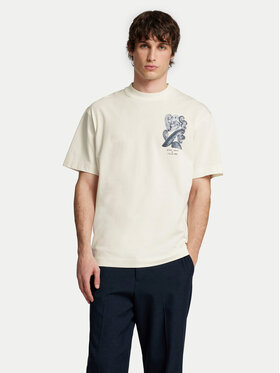 Selected Homme Selected Homme Футболка Will 16097225 Écru Relaxed Fit