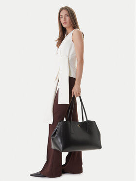 Calvin Klein Soma Calvin Klein Ck Snap Large Tote LV04F3502G Melns