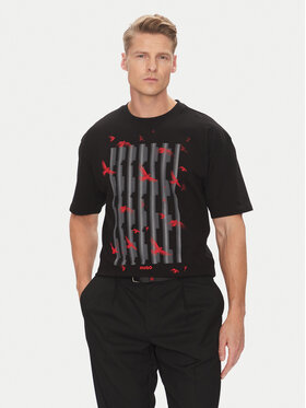 HUGO HUGO Camiseta Digraph 50542581 Negro Oversize