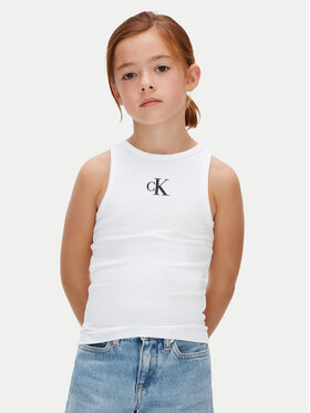 Calvin Klein Jeans Calvin Klein Jeans Top LVCKSJB10G Blanco Slim Fit