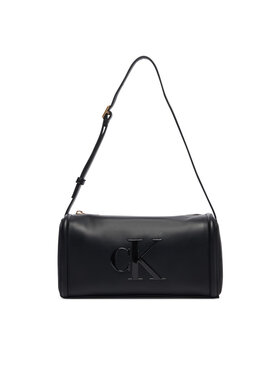 Calvin Klein Дамска чанта Calvin Klein Bold Ck Slouchy Shoulder Bag LV04F3894G Черен