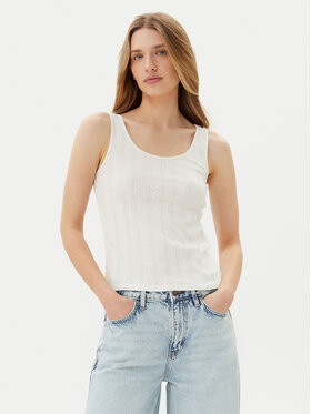 Pieces Pieces Топ Fia 17155482 Білий Slim Fit