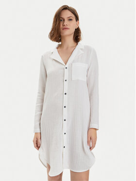 Calvin Klein Underwear Calvin Klein Underwear Vestito chemisier 000QS7141E Bianco Relaxed Fit