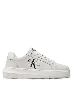 Calvin Klein Jeans Laisvalaikio batai Calvin Klein Jeans Chunky Cupsole Laceup Mon Lth Wn YW0YW00823 Balta