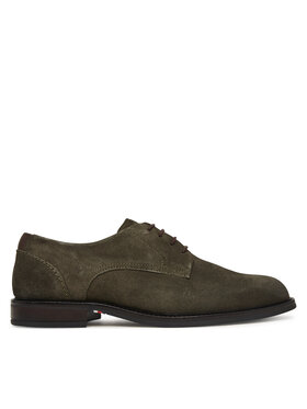 Tommy Hilfiger Scarpe basse Tommy Hilfiger Corporate Dressy Suede Shoe FM0FM05969 Verde