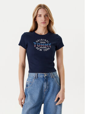 Tommy Jeans Tommy Jeans T-Shirt DW0DW21421 Dunkelblau Slim Fit