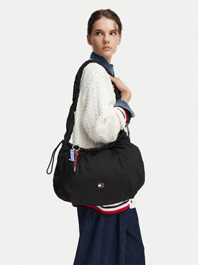 Tommy Jeans Handtasche Tommy Jeans Tjw Icon Charms Hobo AW0AW18783 Schwarz