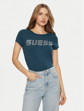 Guess Guess Футболка V4BI16 KCIV1 Голубий Regular Fit