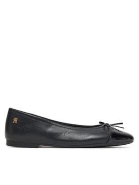 Tommy Hilfiger Μπαλαρίνες Tommy Hilfiger Patent Toe-Cap FW0FW08830 Μαύρο