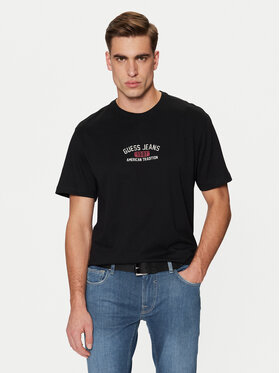 Guess Jeans Guess Jeans Marškinėliai M5RI77 K8FQ4 Juoda Regular Fit