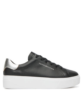 Tommy Hilfiger Snīkeri Tommy Hilfiger Essential Platform Court Sneaker FW0FW08756 Melns