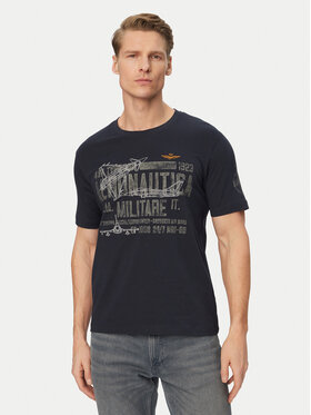 Aeronautica Militare Aeronautica Militare Camiseta 261TS2535UJ00641 Azul marino Regular Fit