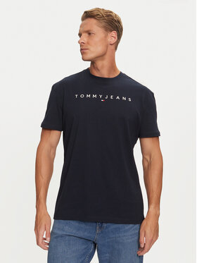 Tommy Jeans Tommy Jeans T-Shirt Linear Logo DM0DM20744 Dunkelblau Regular Fit