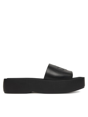 Calvin Klein Chanclas Calvin Klein Flatf Sndl Lth Mg HW0HW03026 Negro