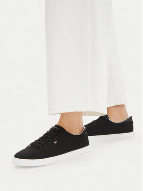 Tommy Hilfiger Tenisenes Tommy Hilfiger Th Low Profile Vulc Canvas FW0FW09102 Melns