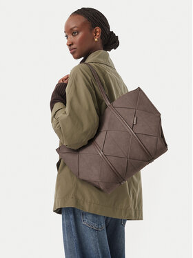 Calvin Klein Torebka Calvin Klein Woven Sueded Carryall LV04F3695G Brązowy