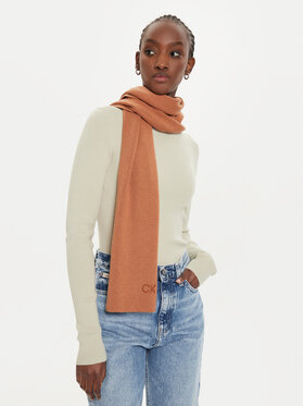 Calvin Klein Šallīte Calvin Klein Embroidery Fine K60K612601 Brūns