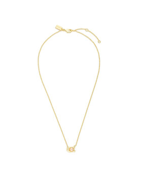 Coach Kaklarota Coach Pearl Signature C Pendant Necklace 37341916GLD651 Zelta