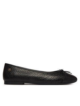 Tommy Hilfiger Baleríny Tommy Hilfiger Th Monogram Ballerina FW0FW09468 Černá