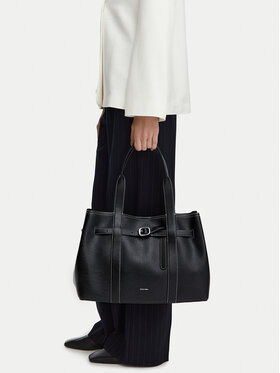 Calvin Klein Дамска чанта Calvin Klein Buckle Medium Work Tote LV04F3549G Черен