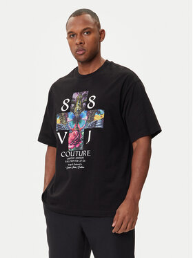Versace Jeans Couture Versace Jeans Couture Camiseta 79GAHT10 CJ00T Negro Regular Fit