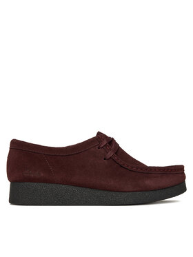 Clarks Nizki čevlji Clarks WallabeeEVOSh 26184611 Bordo rdeča