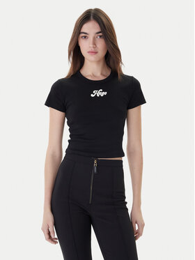 HUGO HUGO Футболка Delanor_2 50539132 Чорний Cropped Fit