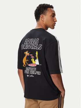adidas adidas Camiseta Little Santas Helper Graphic LG5061 Negro Regular Fit