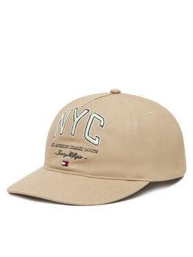 Tommy Hilfiger Kepurė su snapeliu Tommy Hilfiger Flag Seasonal 5 Panel AM0AM13562 Smėlio