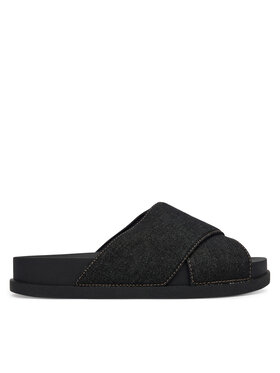 Tommy Jeans Klapki Tommy Jeans Tjw Comfort Slides Washed Denim EN0EN02898 Czarny