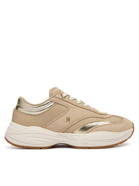 Tommy Hilfiger Sportcipők Tommy Hilfiger Th Modern Sporty Runner Leather FW0FW09590 Bézs