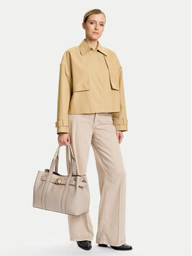 Calvin Klein Handtasche Calvin Klein Buckle Medium Tote LV04F3294G Écru