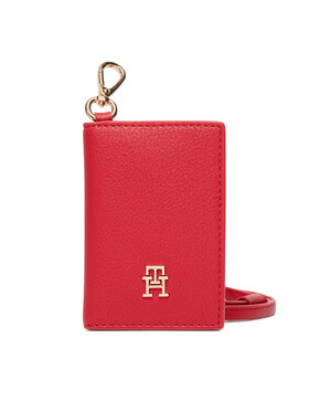 Tommy Hilfiger Etui pentru carduri Tommy Hilfiger Th Icon Cc Holder W/Strap AW0AW18480 Roșu