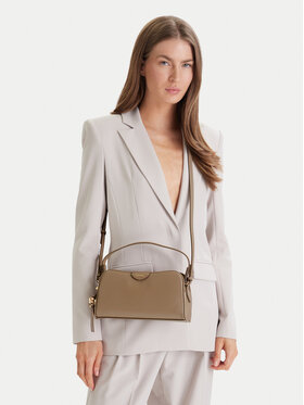 Calvin Klein Handtasche Calvin Klein Emblem Trio Top Handle Camera Ba LV04F3370G Beige