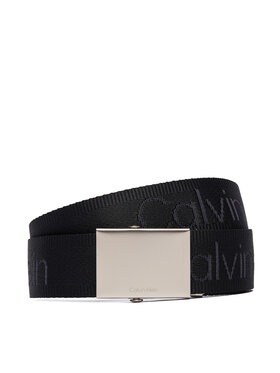 Calvin Klein Pánský pásek Calvin Klein Logo Webbing Plaque 38Mm Fixed LV04D7075G Černá