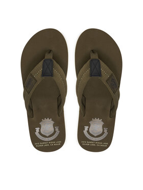 Tommy Hilfiger Zehentrenner Tommy Hilfiger Patch Hilfiger Beach Sandal FM0FM05804 Grün