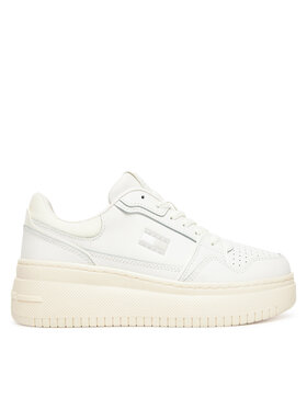 Tommy Jeans Laisvalaikio batai Tommy Jeans Tjw Retro Basket Flatform EN0EN02840 Écru