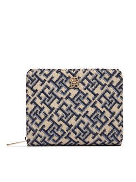 Tommy Hilfiger Cartera Tommy Hilfiger Th Icon Med Za W/ Flap Jacquard AW0AW18759 Azul
